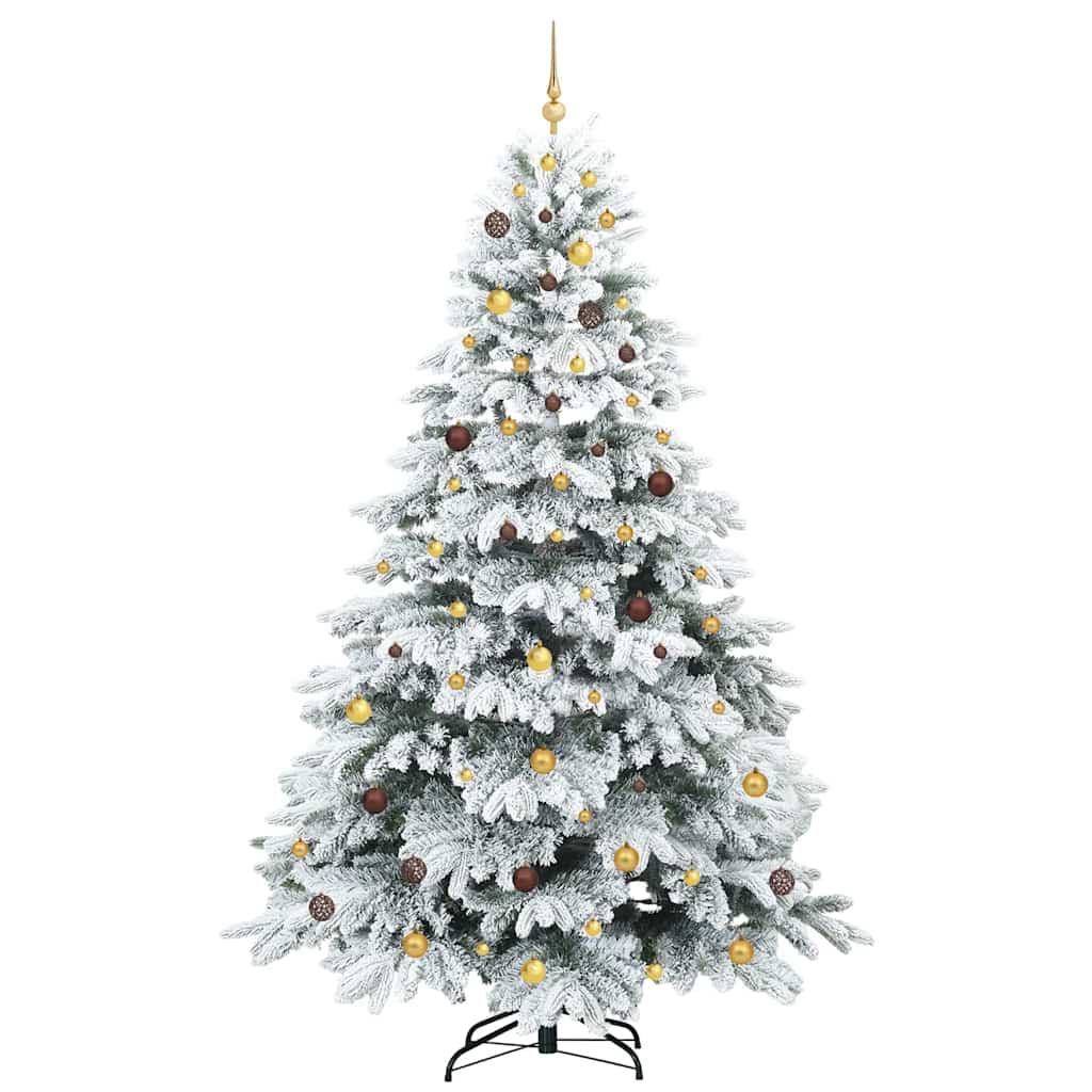 Mű karácsonyfa 300 LED-del állvánnyal Fehér 240 cm PE és PVC