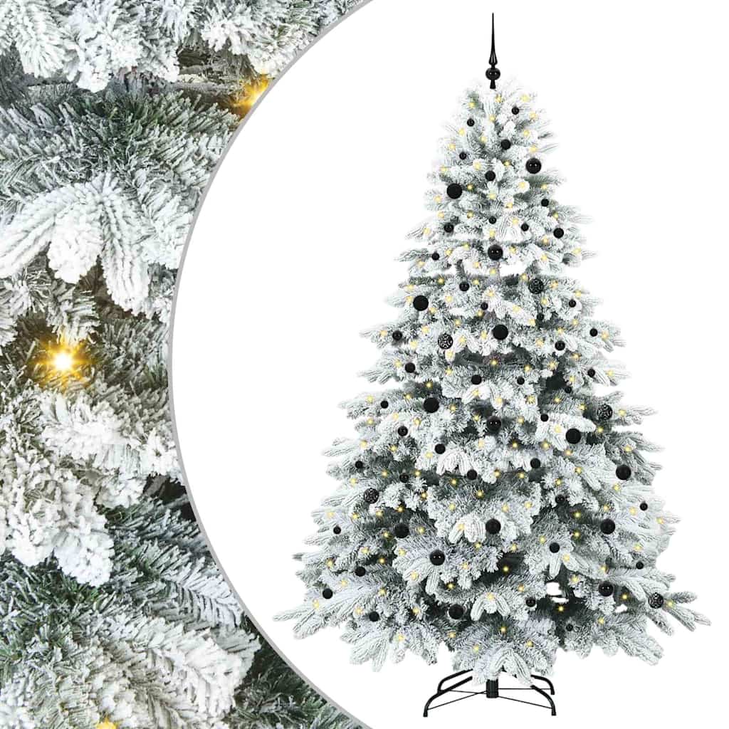 Mű karácsonyfa 300 LED-del állvánnyal Fehér 240 cm PE és PVC