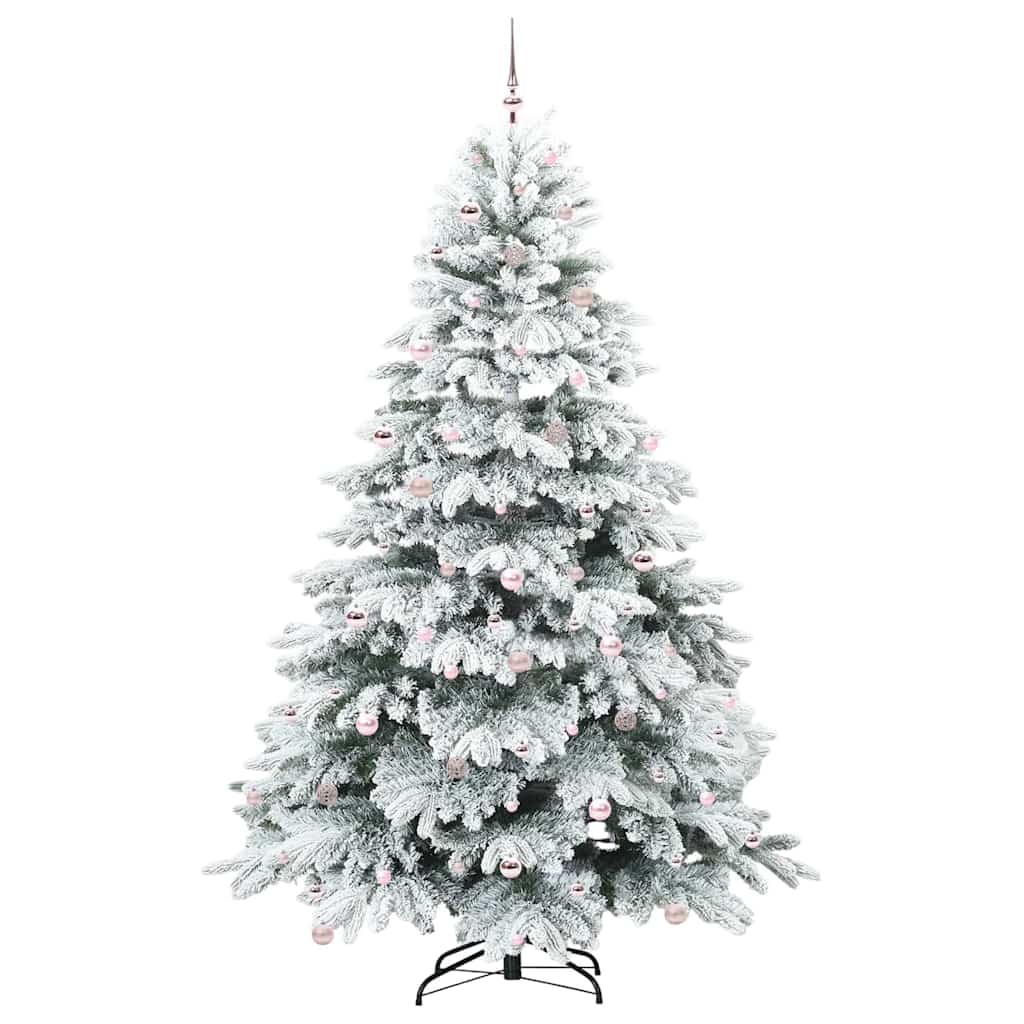 Mű karácsonyfa 300 LED-del állvánnyal Fehér 240 cm PE és PVC