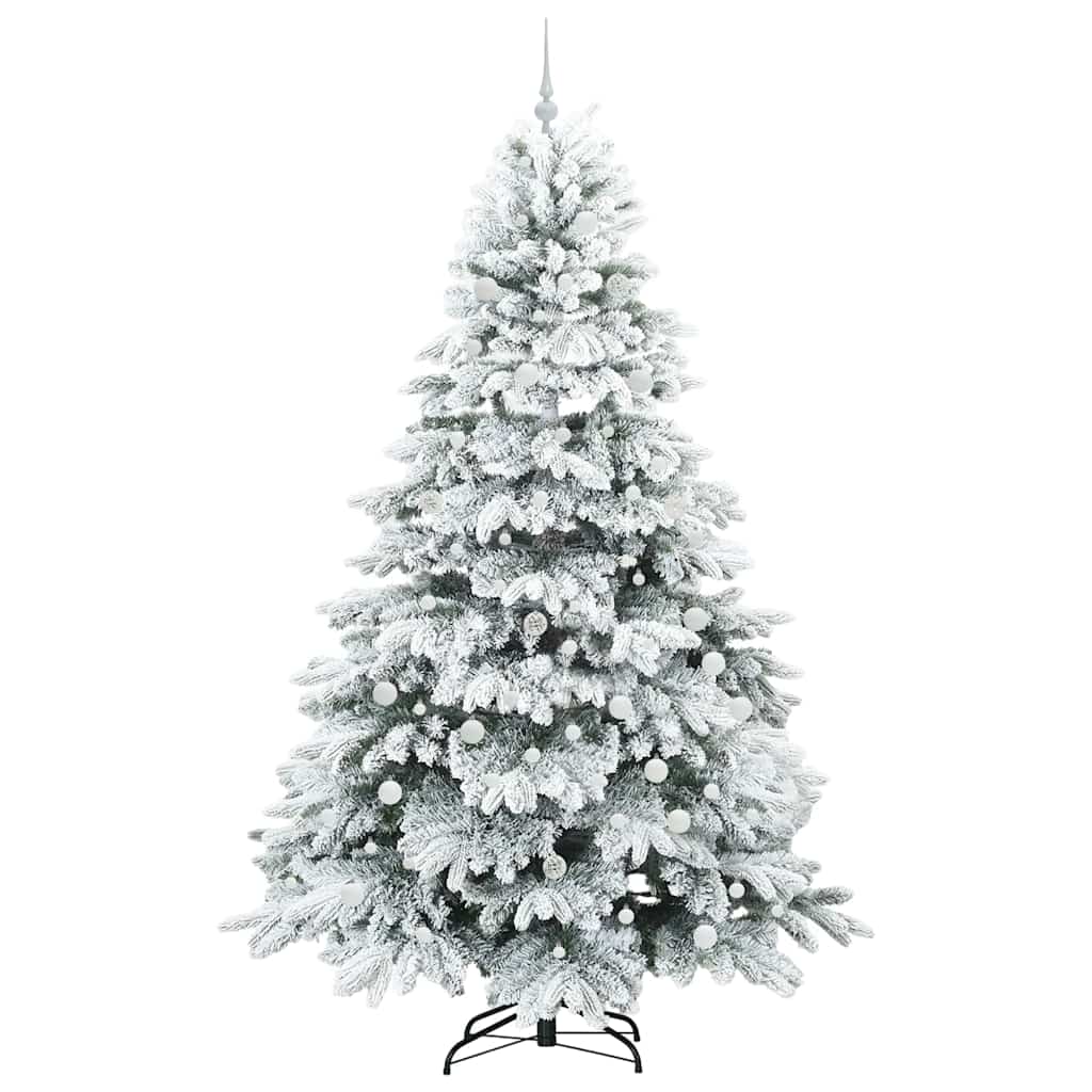 Mű karácsonyfa 300 LED-del állvánnyal Fehér 240 cm PE és PVC