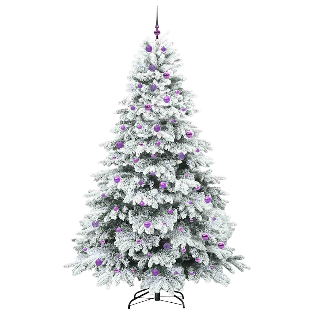 Mű karácsonyfa 300 LED-del állvánnyal Fehér 240 cm PE és PVC