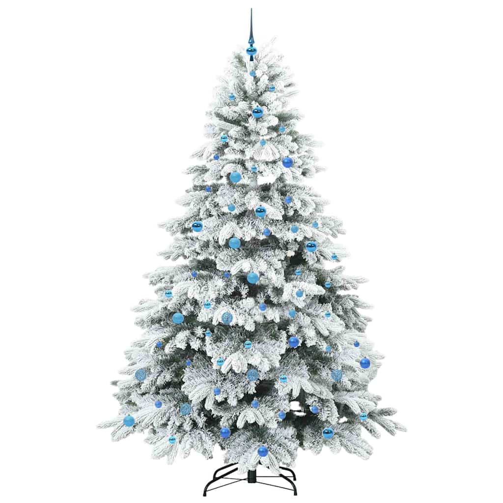 Mű karácsonyfa 300 LED-del állvánnyal Fehér 240 cm PE és PVC