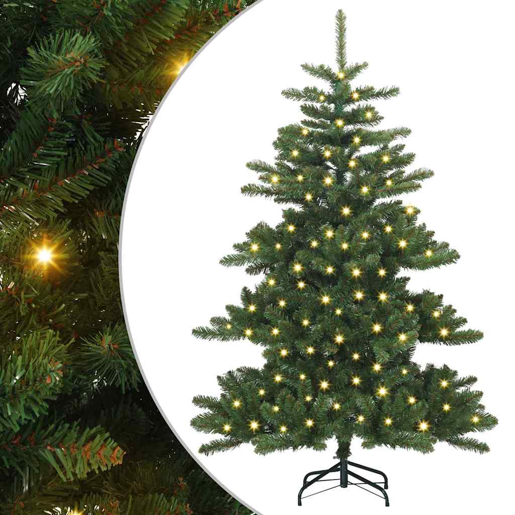 Műanyag Hajtogatós Karácsonyfa 150 LED-del Zöld 150 cm PVC