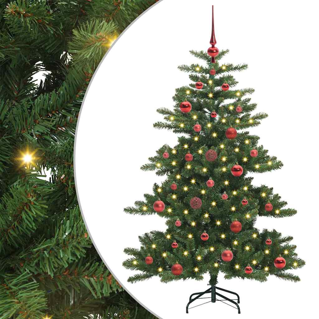 Műanyag Hajtogatós Karácsonyfa 150 LED-del Zöld 150 cm PVC