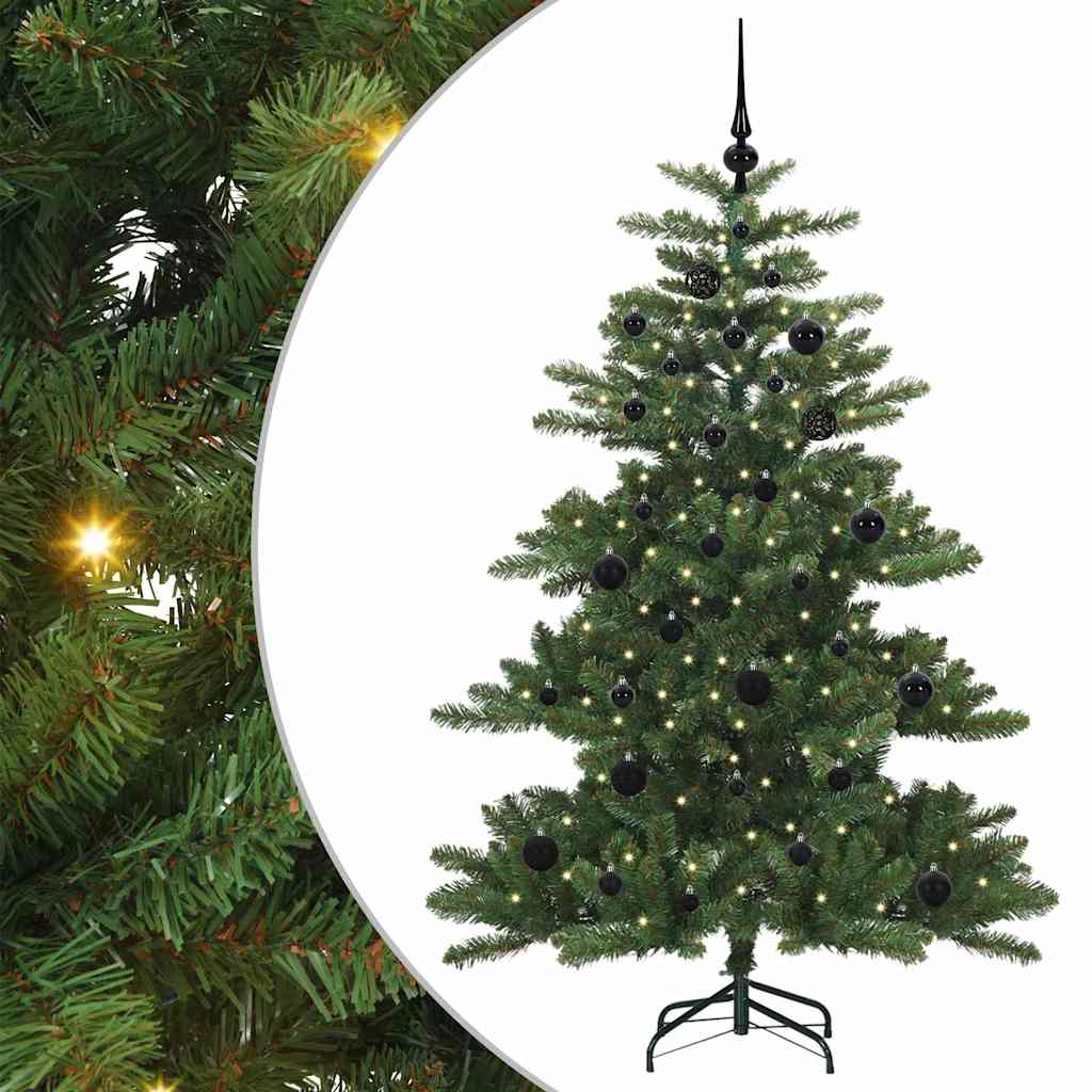 Műanyag Hajtogatós Karácsonyfa 150 LED-del Zöld 150 cm PVC