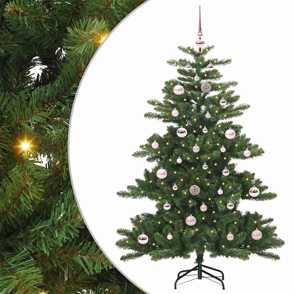 Műanyag Hajtogatós Karácsonyfa 150 LED-del Zöld 150 cm PVC