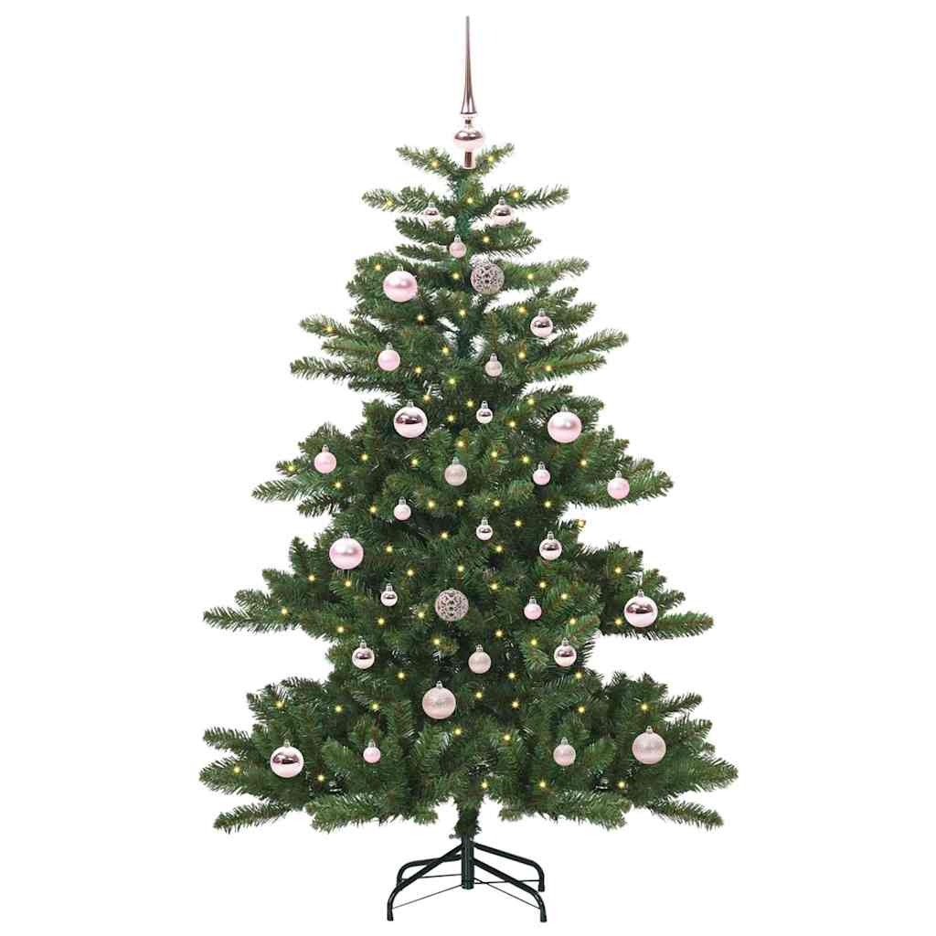 Műanyag Hajtogatós Karácsonyfa 150 LED-del Zöld 150 cm PVC
