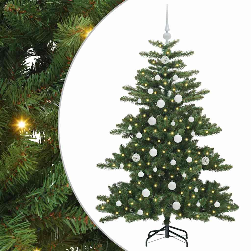 Műanyag Hajtogatós Karácsonyfa 150 LED-del Zöld 150 cm PVC