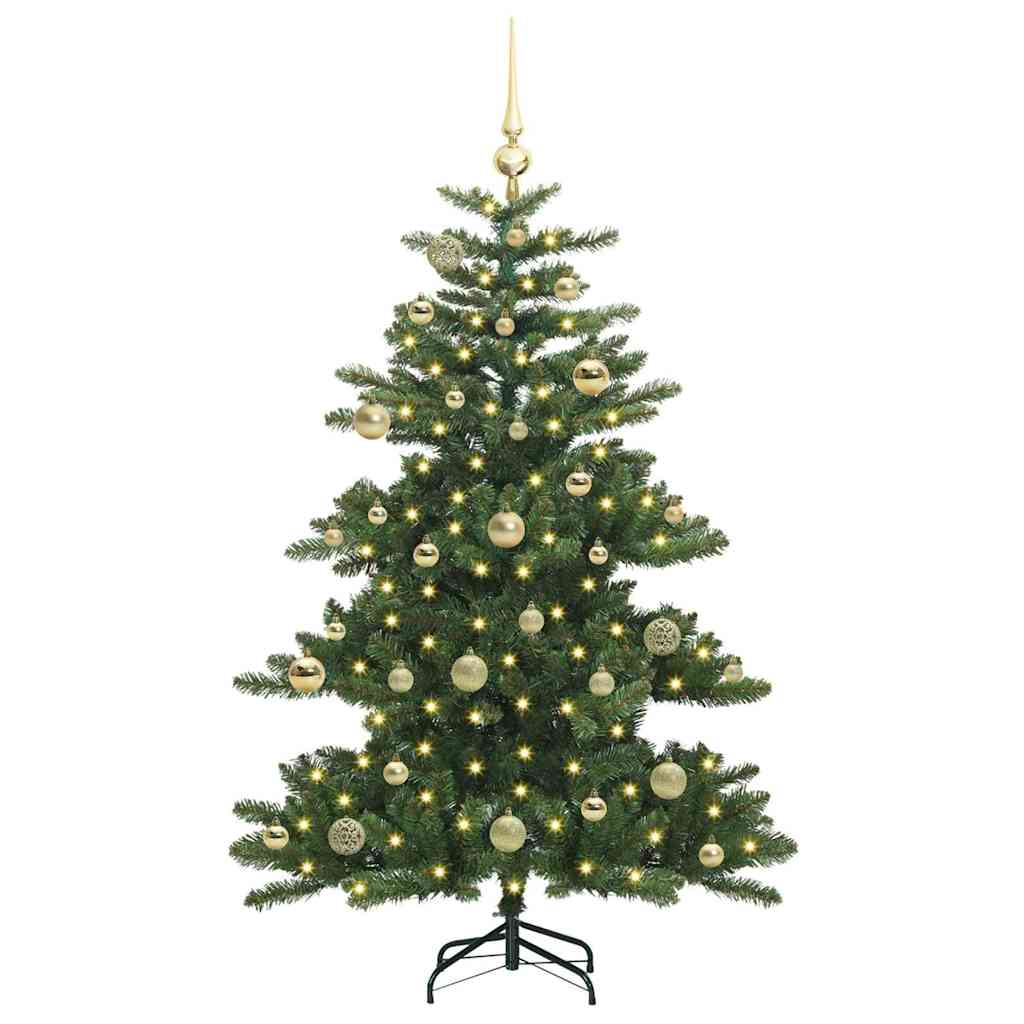 Műanyag Hajtogatós Karácsonyfa 150 LED-del Zöld 150 cm PVC