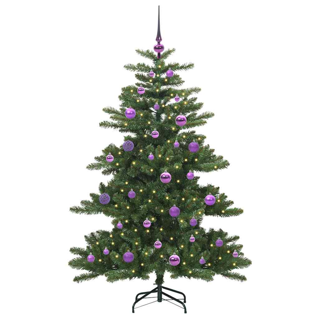 Műanyag Hajtogatós Karácsonyfa 150 LED-del Zöld 150 cm PVC