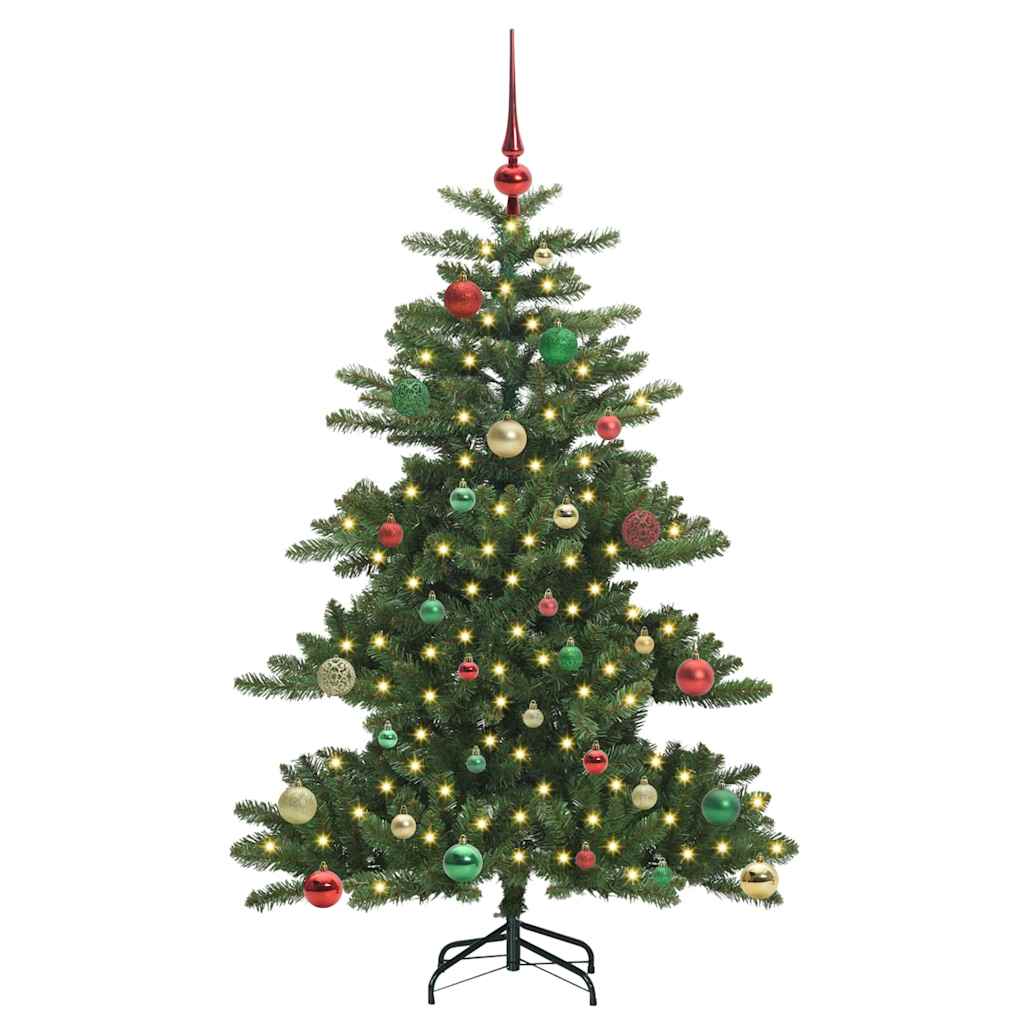 Műanyag Hajtogatós Karácsonyfa 150 LED-del Zöld 150 cm PVC