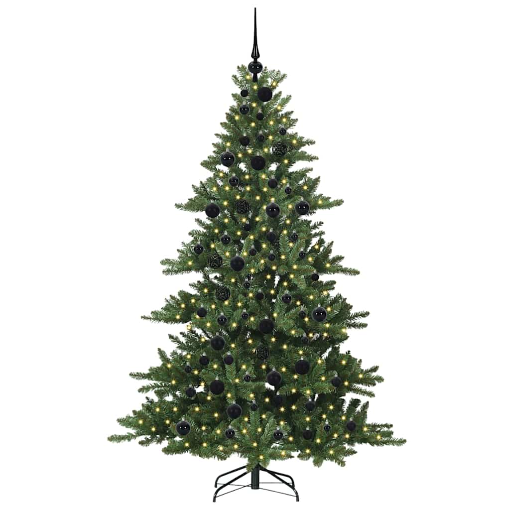 Műanyag Hajtogatós Karácsonyfa 300 LED-del Zöld 180 cm PVC