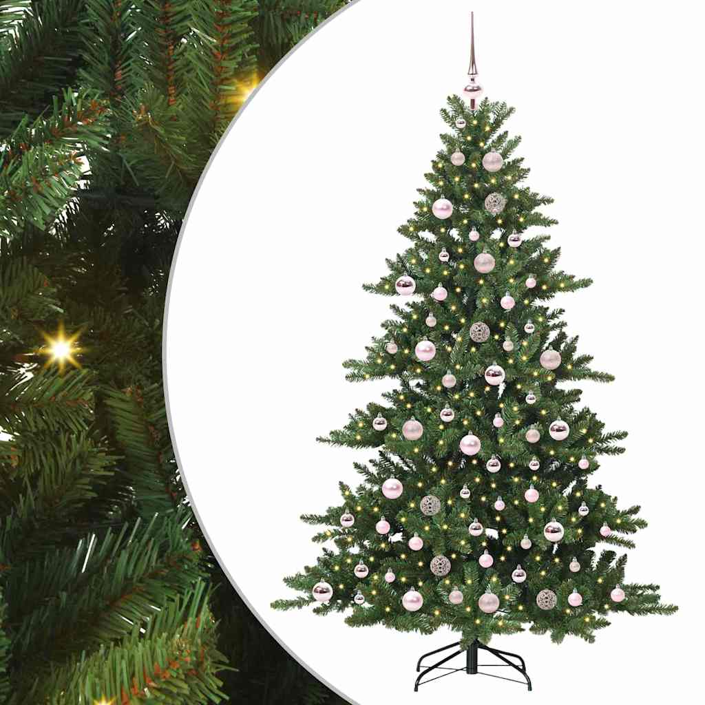 Műanyag Hajtogatós Karácsonyfa 300 LED-del Zöld 180 cm PVC