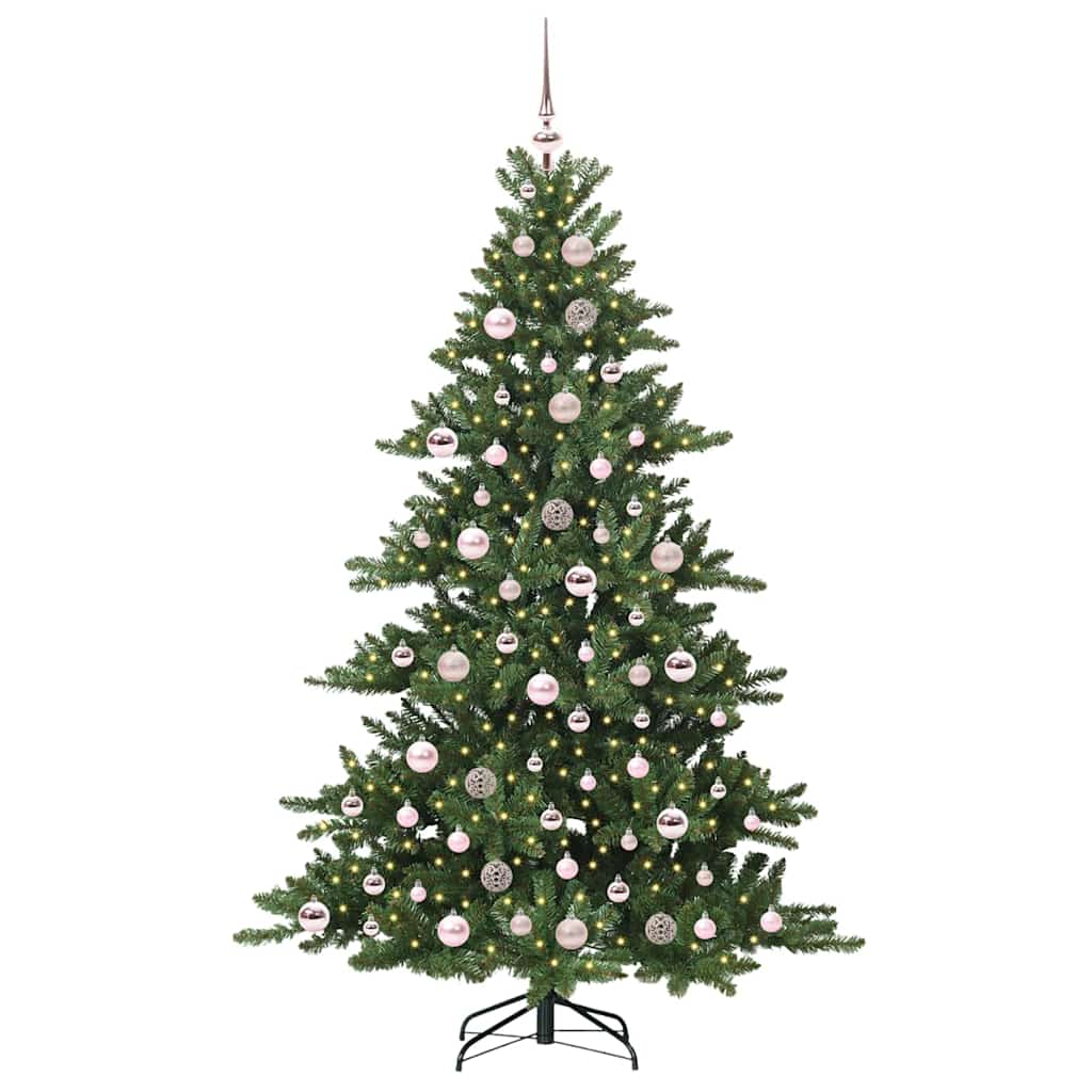 Műanyag Hajtogatós Karácsonyfa 300 LED-del Zöld 180 cm PVC