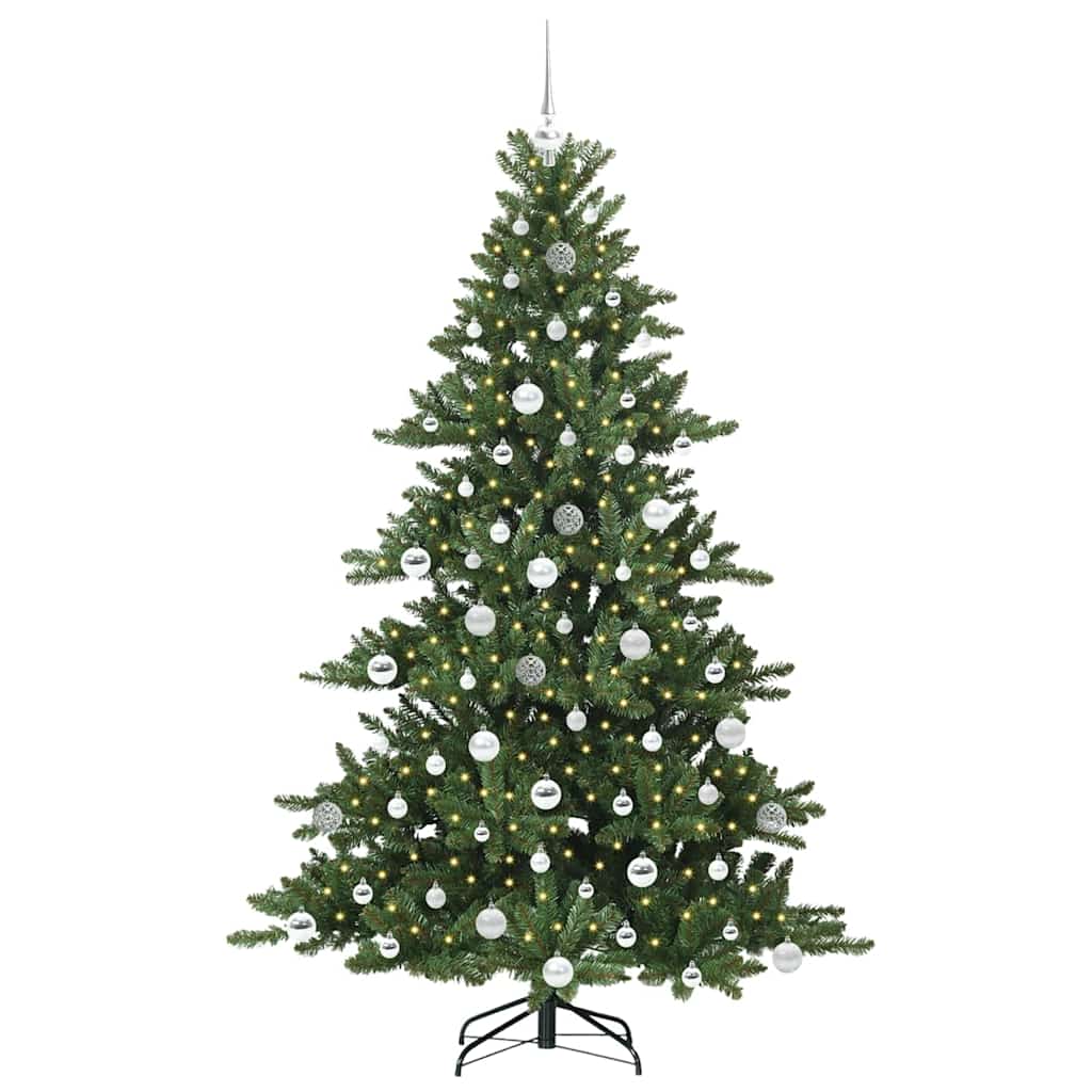 Műanyag Hajtogatós Karácsonyfa 300 LED-del Zöld 180 cm PVC