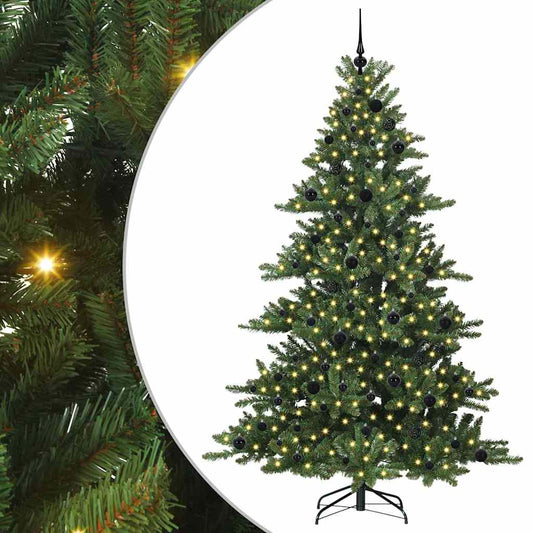 Műanyag Hajtogatós Karácsonyfa 300 LED-del Zöld 210 cm PVC