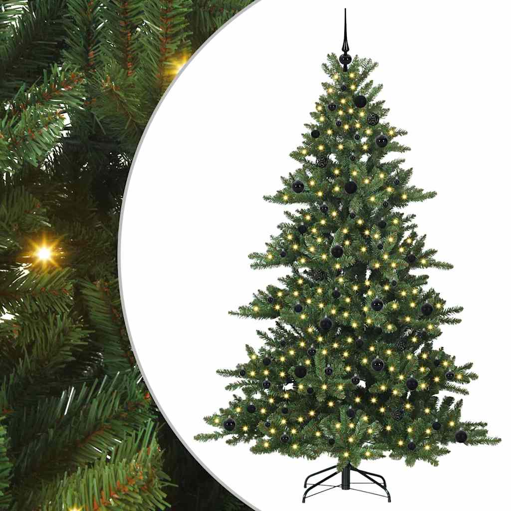 Műanyag Hajtogatós Karácsonyfa 300 LED-del Zöld 210 cm PVC