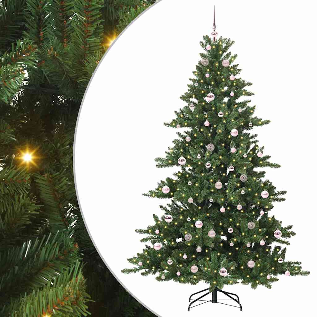 Műanyag Hajtogatós Karácsonyfa 300 LED-del Zöld 210 cm PVC