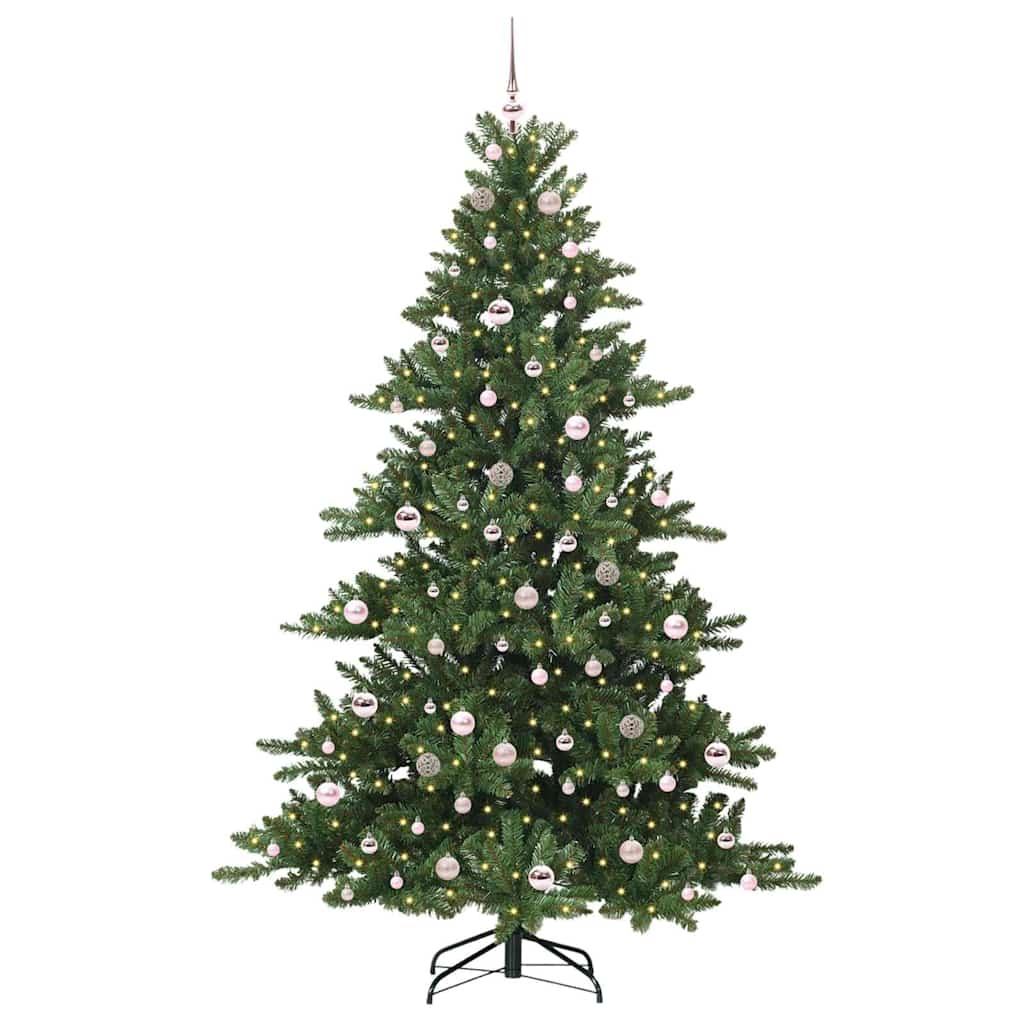 Műanyag Hajtogatós Karácsonyfa 300 LED-del Zöld 210 cm PVC