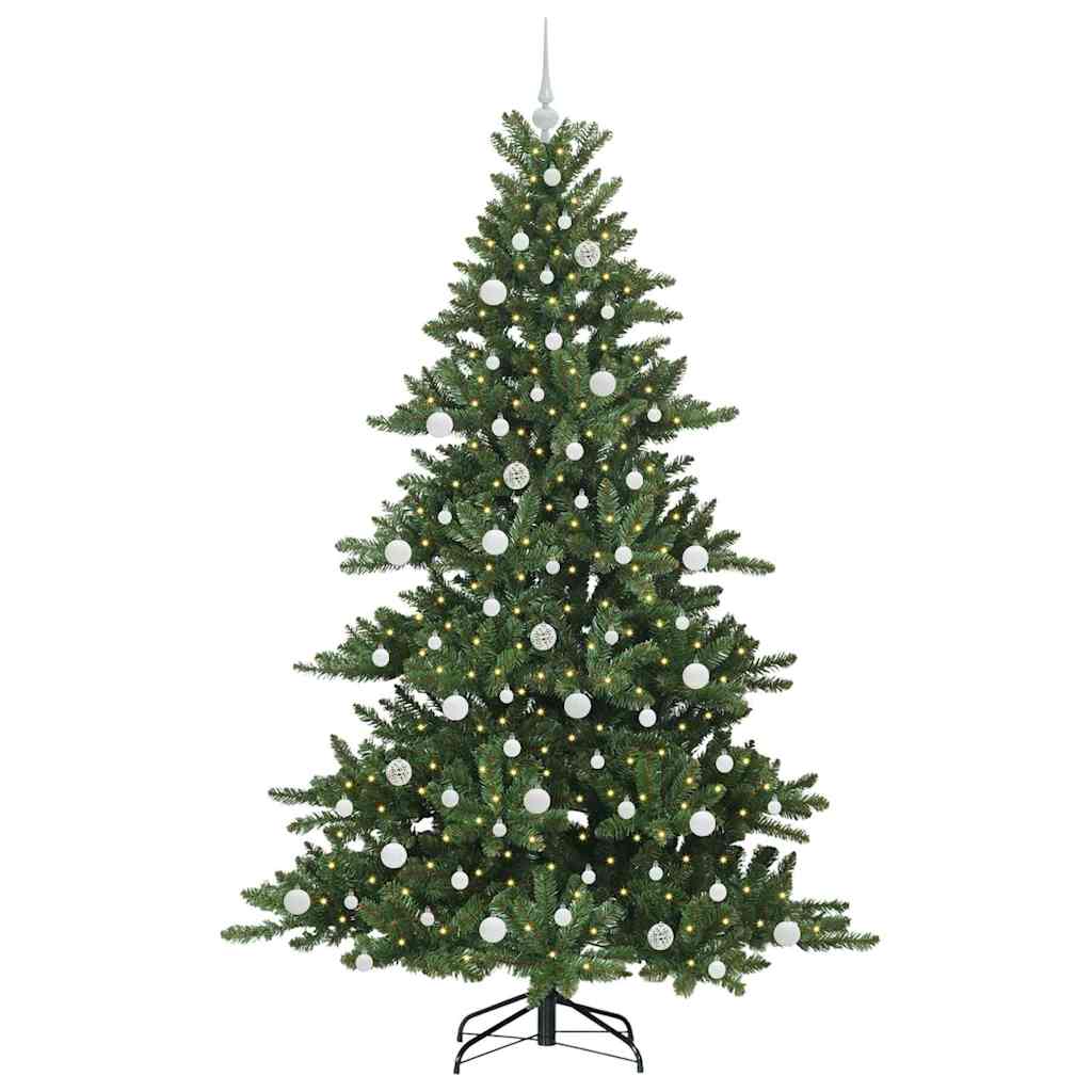 Műanyag Hajtogatós Karácsonyfa 300 LED-del Zöld 210 cm PVC