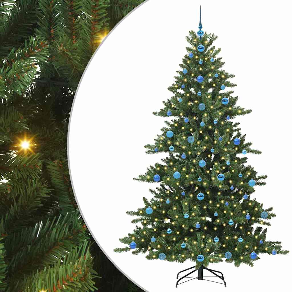 Műanyag Hajtogatós Karácsonyfa 300 LED-del Zöld 210 cm PVC