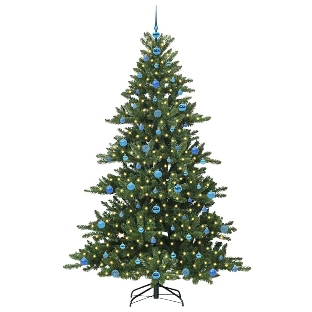 Műanyag Hajtogatós Karácsonyfa 300 LED-del Zöld 210 cm PVC