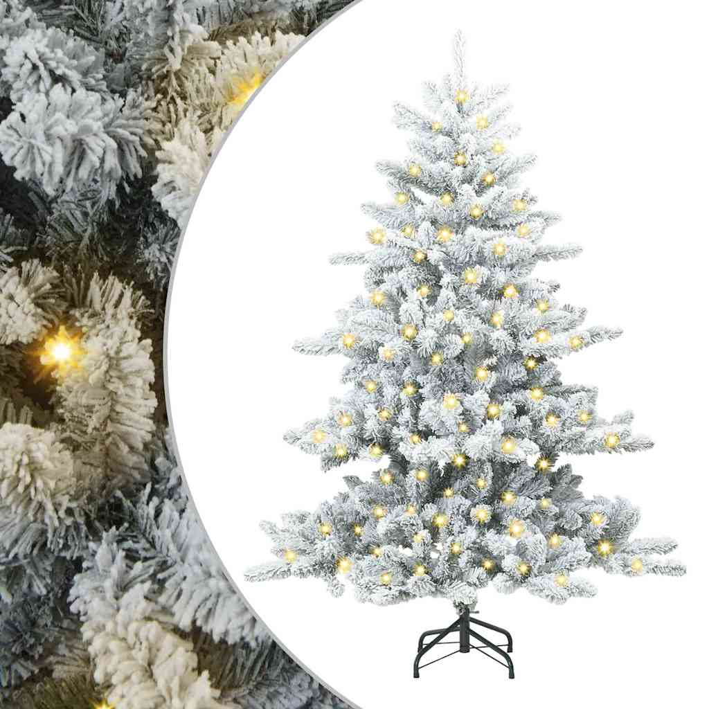 Műanyag Hajtogatós Karácsonyfa Fehér 150 cm PVC és Acél
