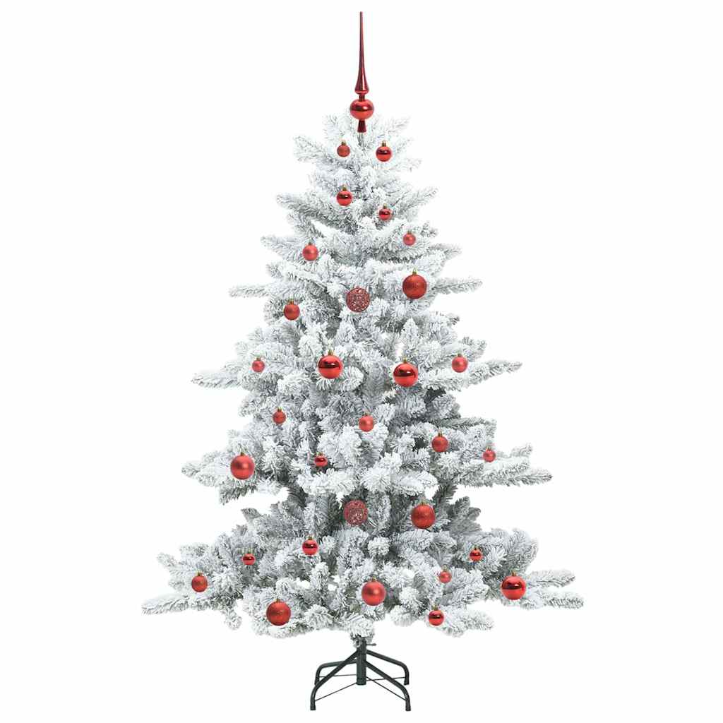 Műanyag Hajtogatós Karácsonyfa 150 LED-del Fehér 150 cm PVC