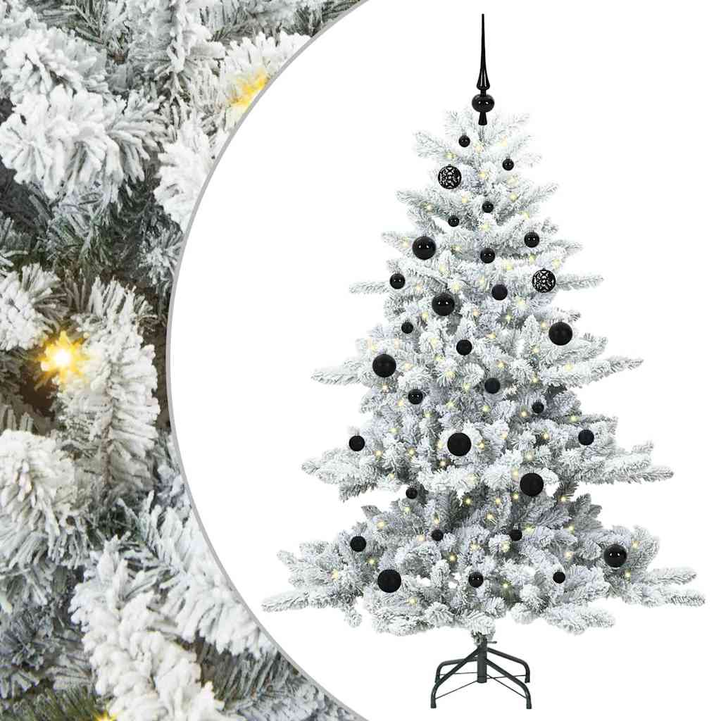 Műanyag Hajtogatós Karácsonyfa 150 LED-del Fehér 150 cm PVC