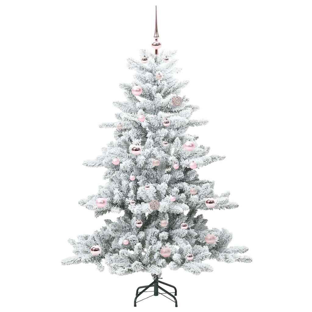 Műanyag Hajtogatós Karácsonyfa 150 LED-del Fehér 150 cm PVC