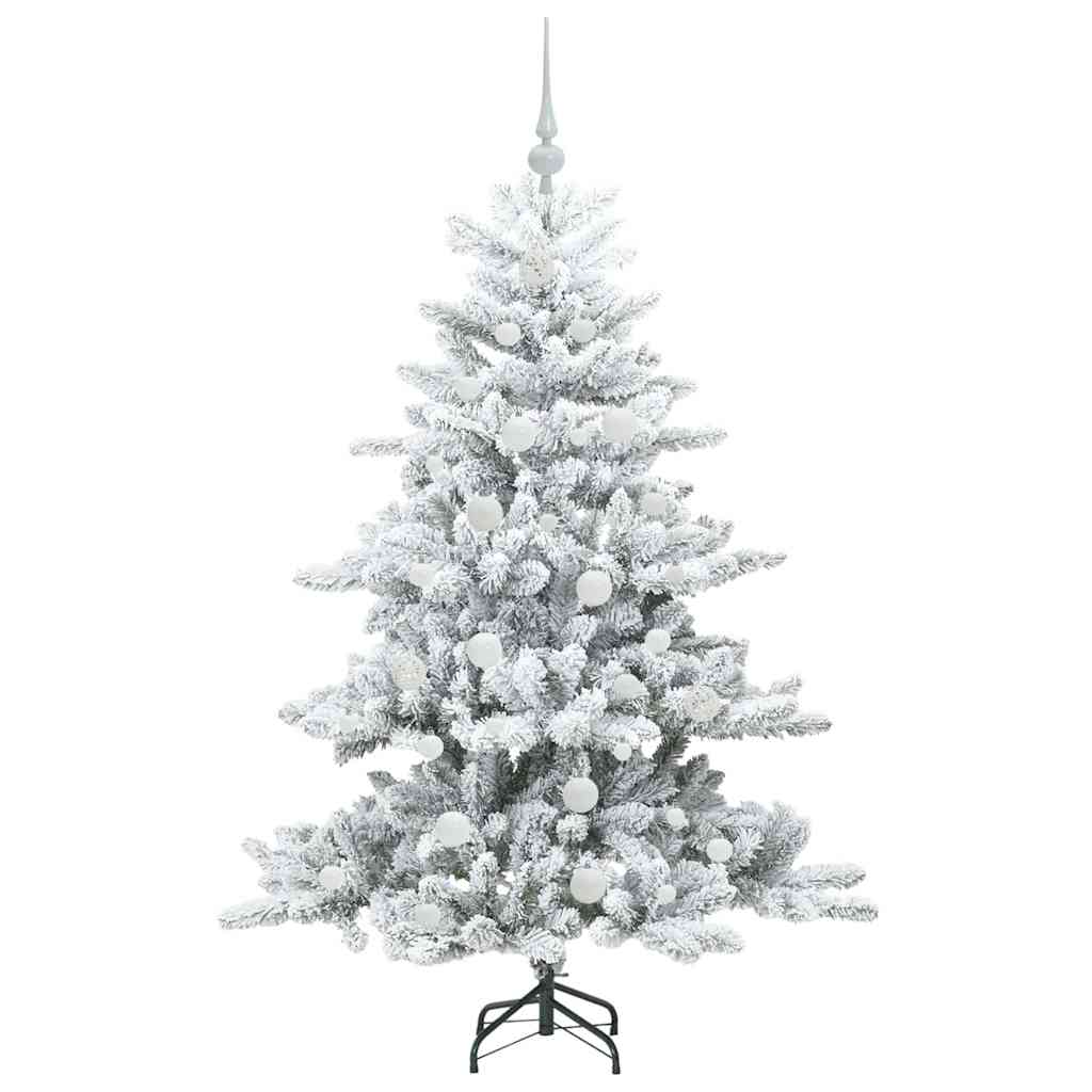 Műanyag Hajtogatós Karácsonyfa 150 LED-del Fehér 150 cm PVC