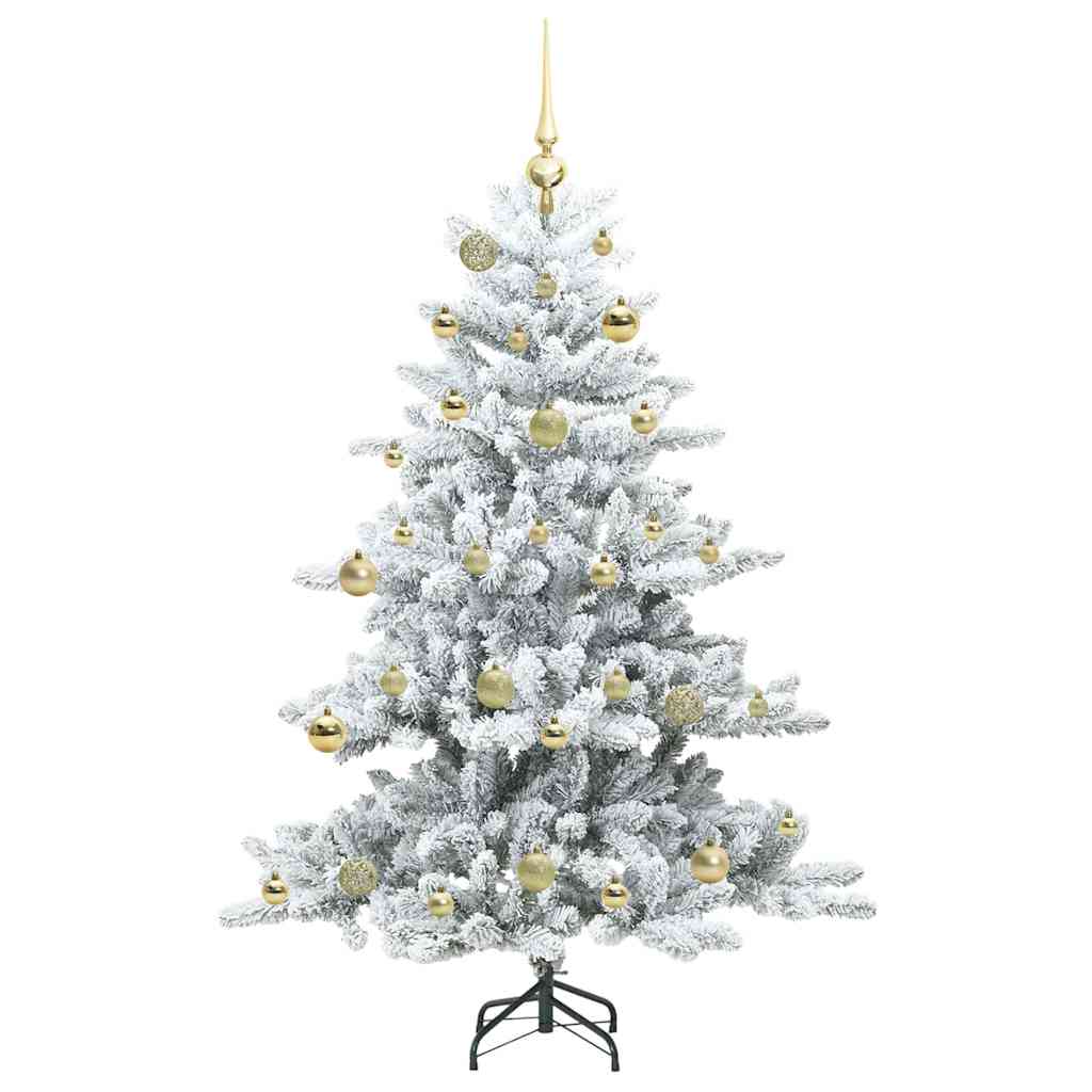 Műanyag Hajtogatós Karácsonyfa 150 LED-del Fehér 150 cm PVC