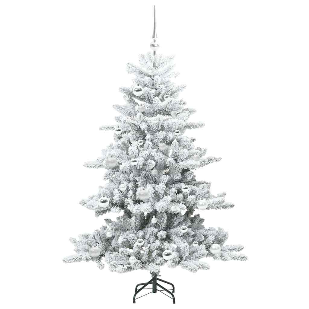 Műanyag Hajtogatós Karácsonyfa 150 LED-del Fehér 150 cm PVC