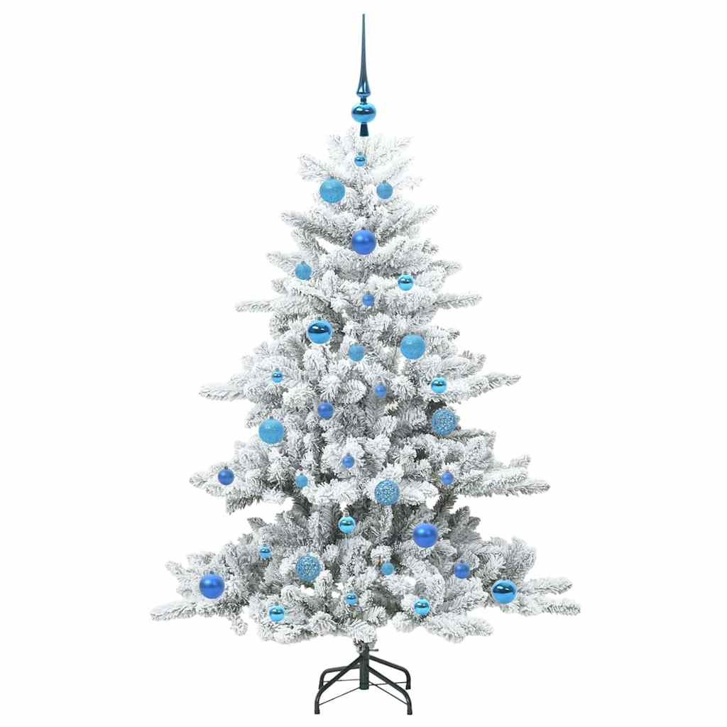 Műanyag Hajtogatós Karácsonyfa 150 LED-del Fehér 150 cm PVC