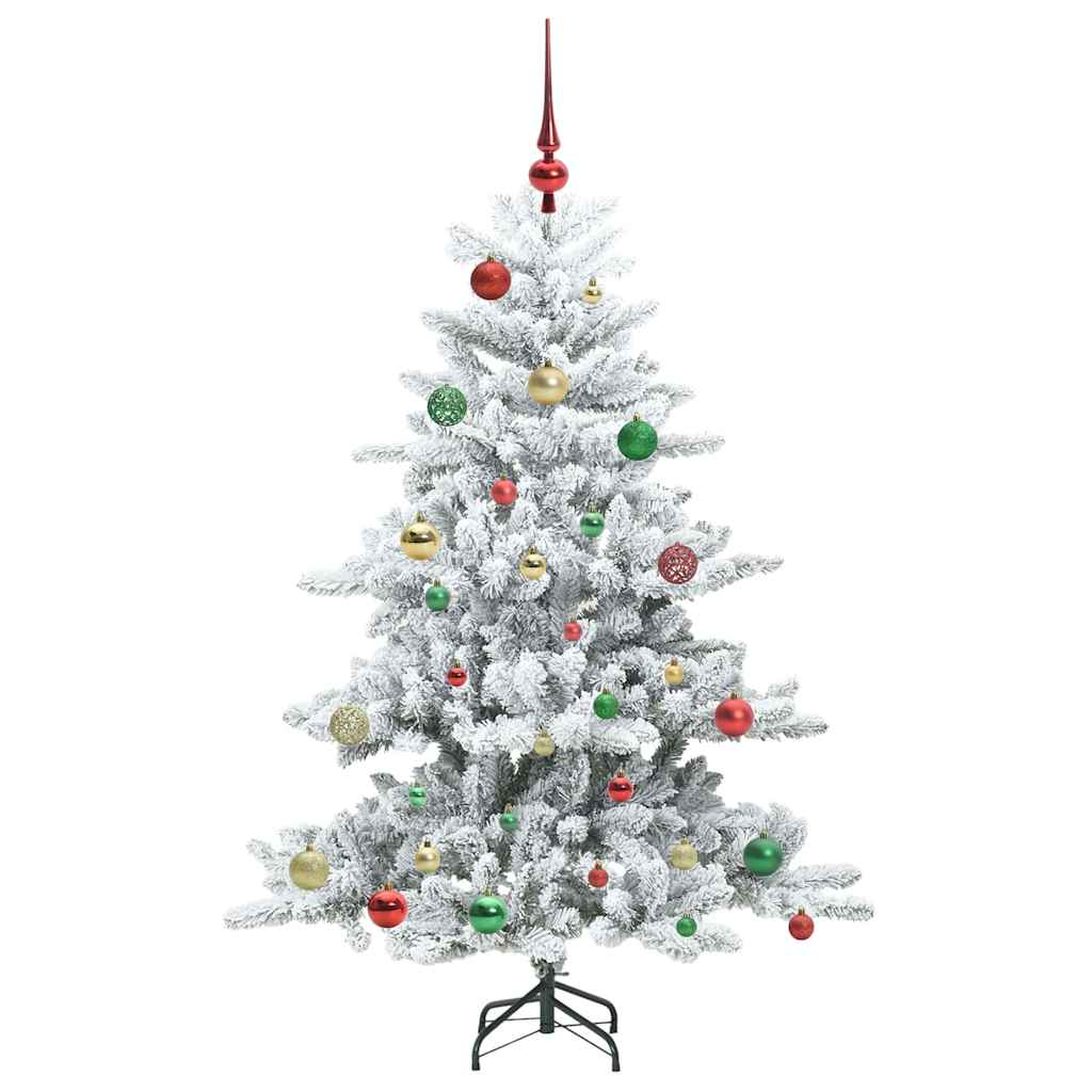 Műanyag Hajtogatós Karácsonyfa 150 LED-del Fehér 150 cm PVC