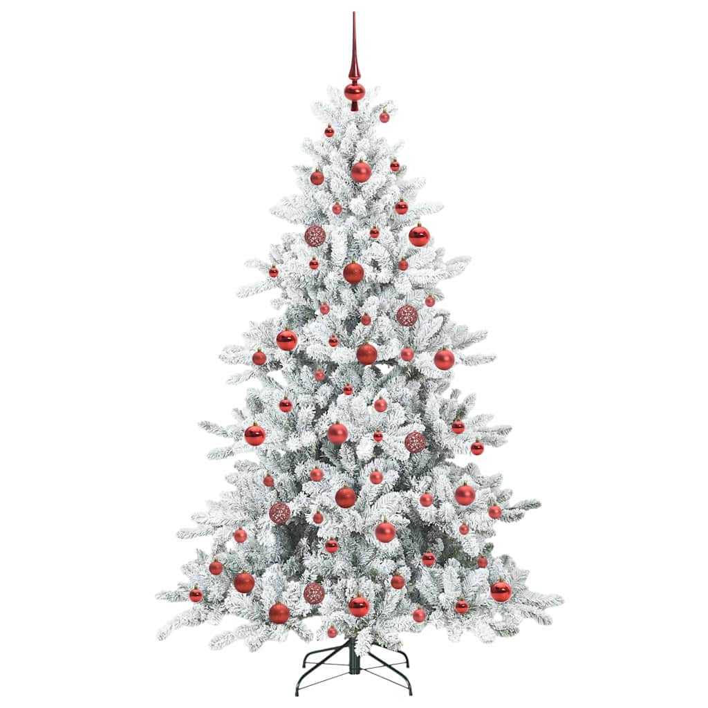 Műanyag Hajtogatós Karácsonyfa 300 LED-del Fehér 180 cm PVC