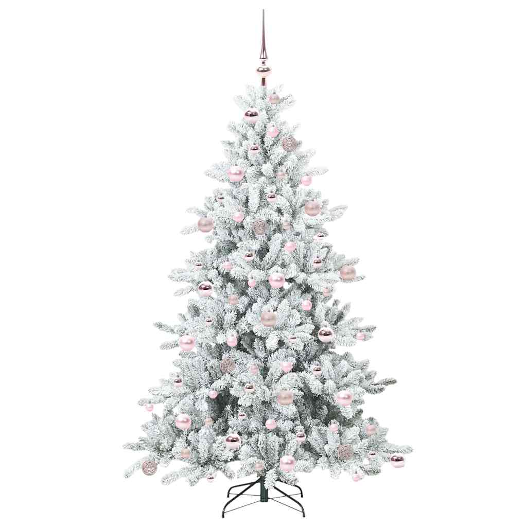 Műanyag Hajtogatós Karácsonyfa 300 LED-del Fehér 180 cm PVC