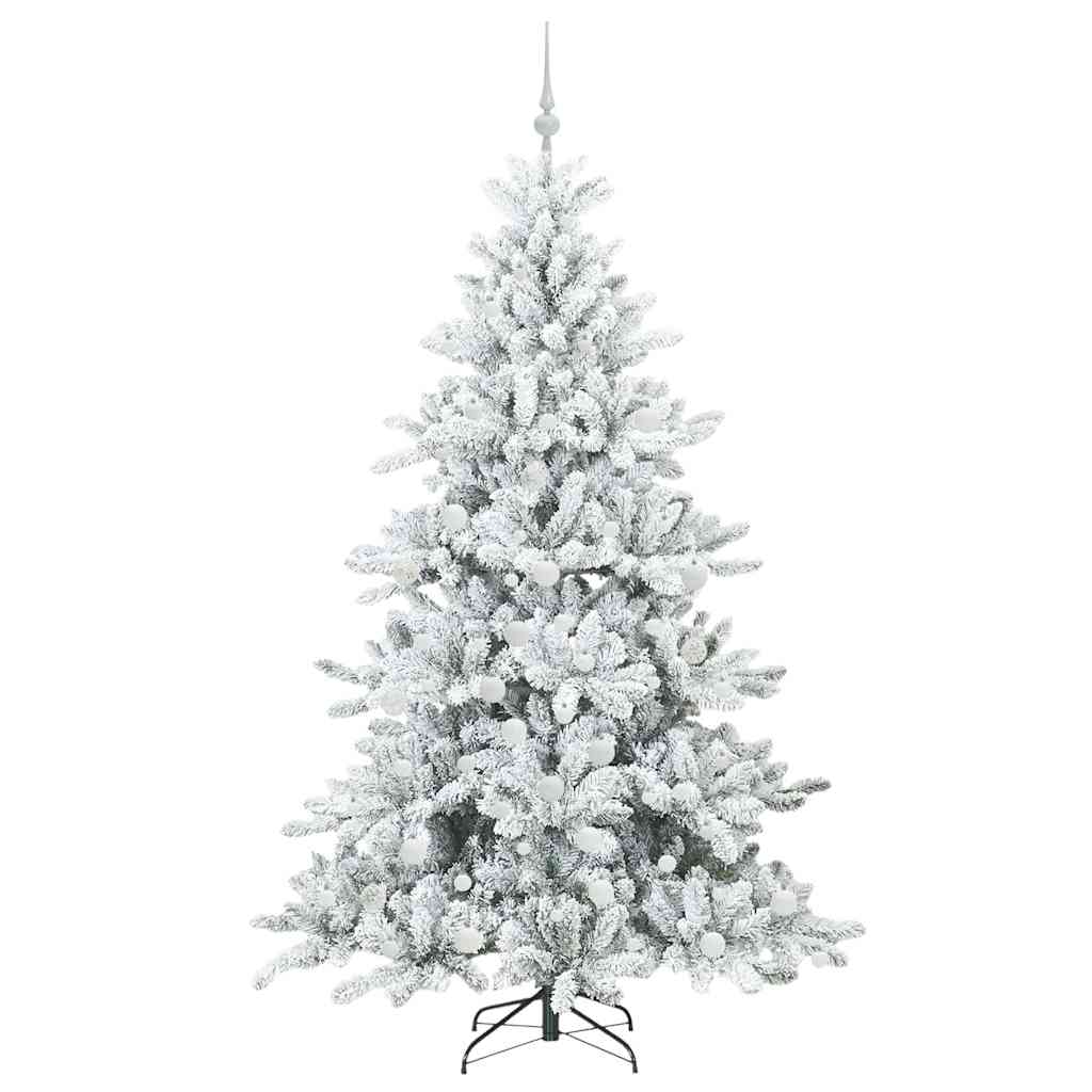 Műanyag Hajtogatós Karácsonyfa 300 LED-del Fehér 180 cm PVC