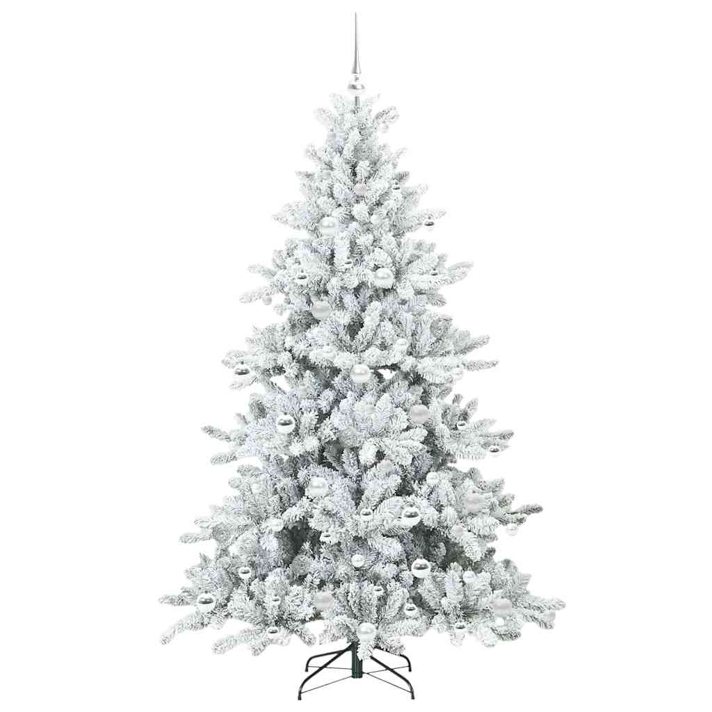Műanyag Hajtogatós Karácsonyfa 300 LED-del Fehér 180 cm PVC