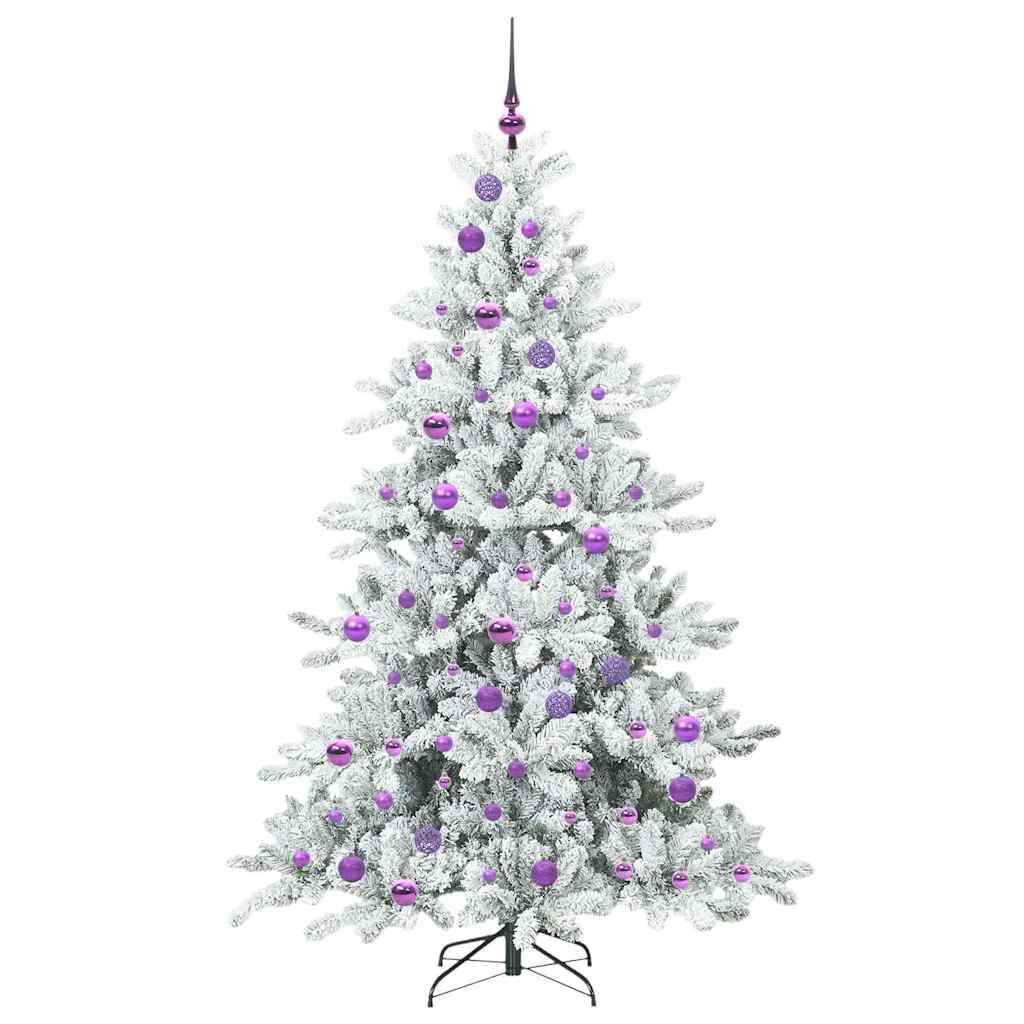 Műanyag Hajtogatós Karácsonyfa 300 LED-del Fehér 180 cm PVC
