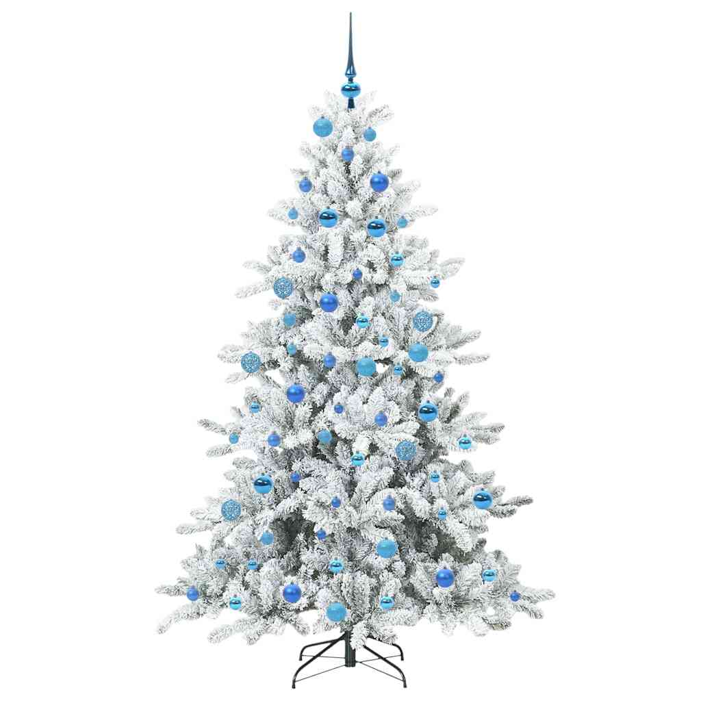 Műanyag Hajtogatós Karácsonyfa 300 LED-del Fehér 180 cm PVC
