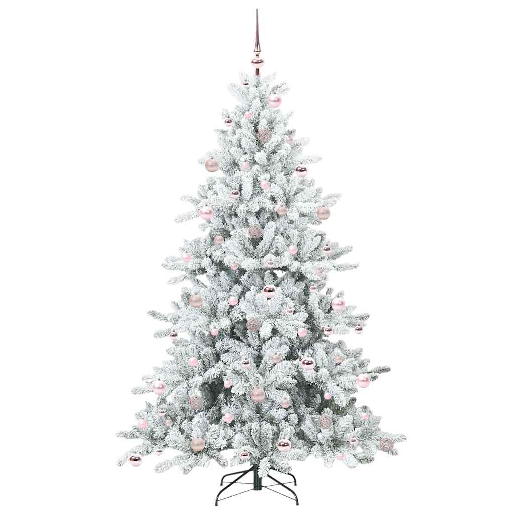 Műanyag Hajtogatós Karácsonyfa 300 LED-del Fehér 210 cm PVC