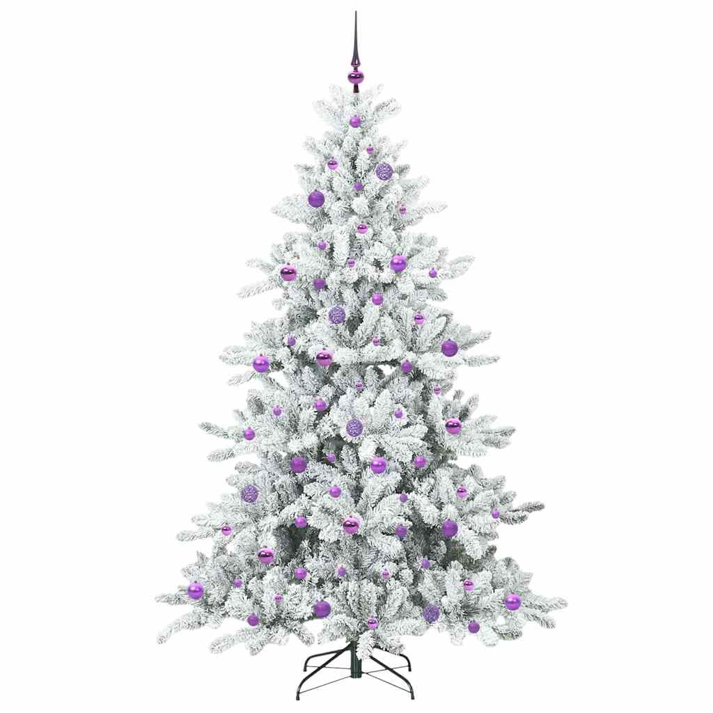 Műanyag Hajtogatós Karácsonyfa 300 LED-del Fehér 210 cm PVC