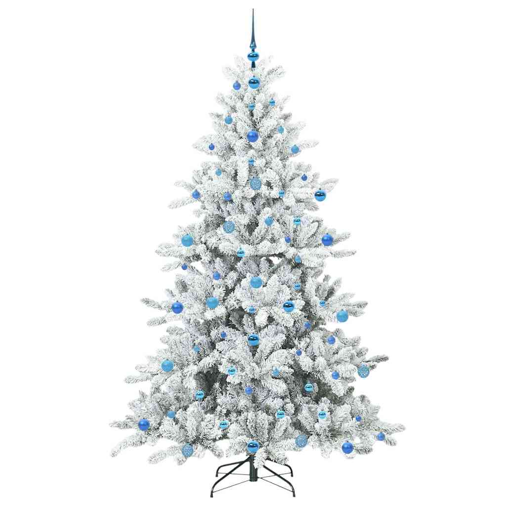 Műanyag Hajtogatós Karácsonyfa 300 LED-del Fehér 210 cm PVC