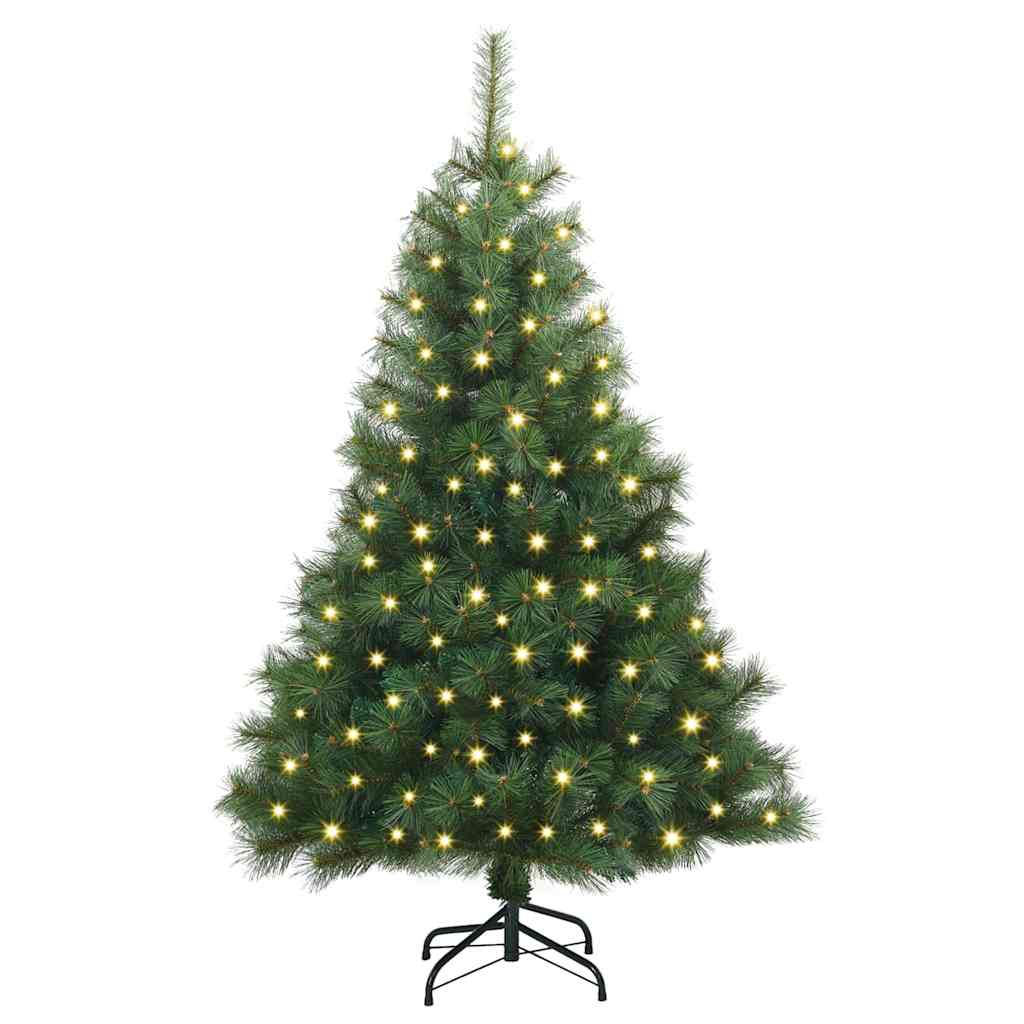 Mű karácsonyfa 150 LED-del állvánnyal Zöld 150 cm PE és PVC
