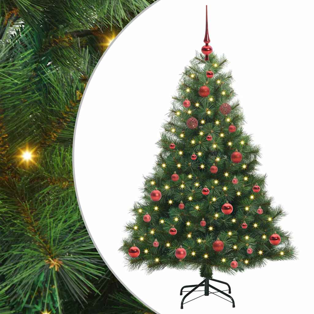 Mű karácsonyfa 150 LED-del állvánnyal Zöld 150 cm PE és PVC