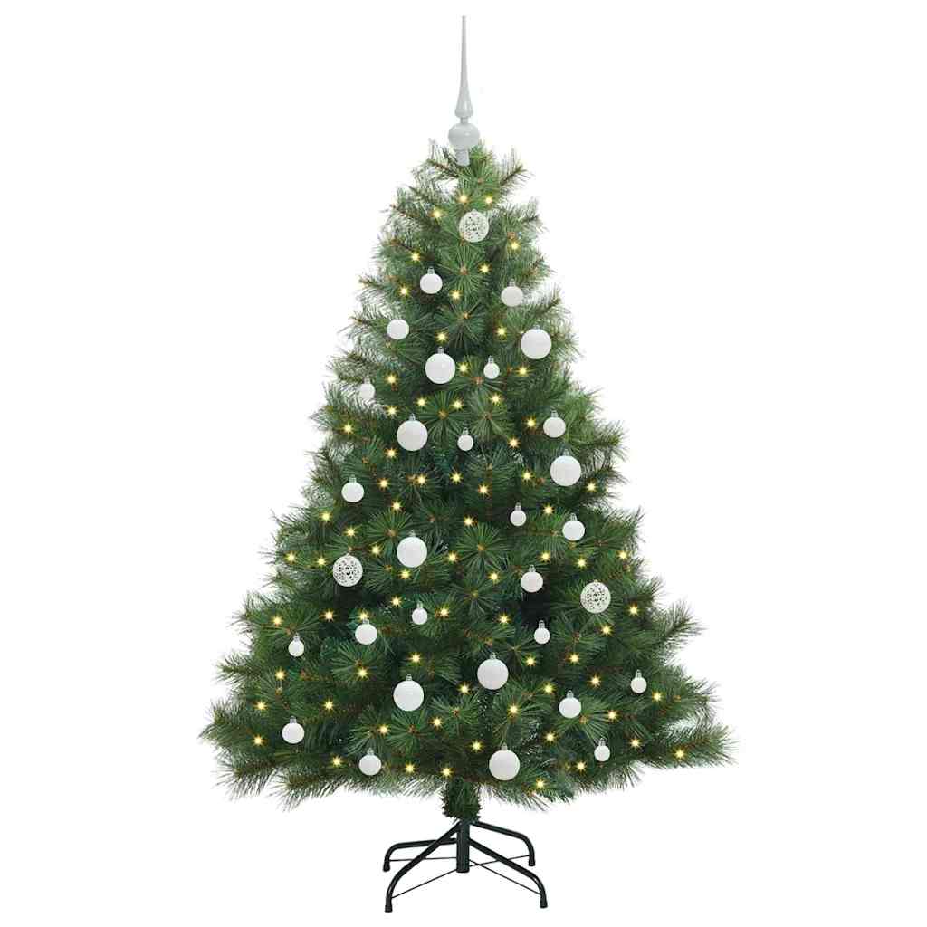 Mű karácsonyfa 150 LED-del állvánnyal Zöld 150 cm PE és PVC