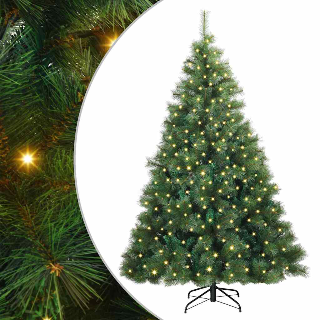 Mű karácsonyfa 300 LED-del állvánnyal Zöld 180 cm PE és PVC