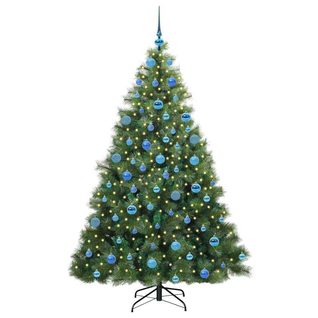 Mű karácsonyfa 300 LED-del állvánnyal Zöld 180 cm PE és PVC