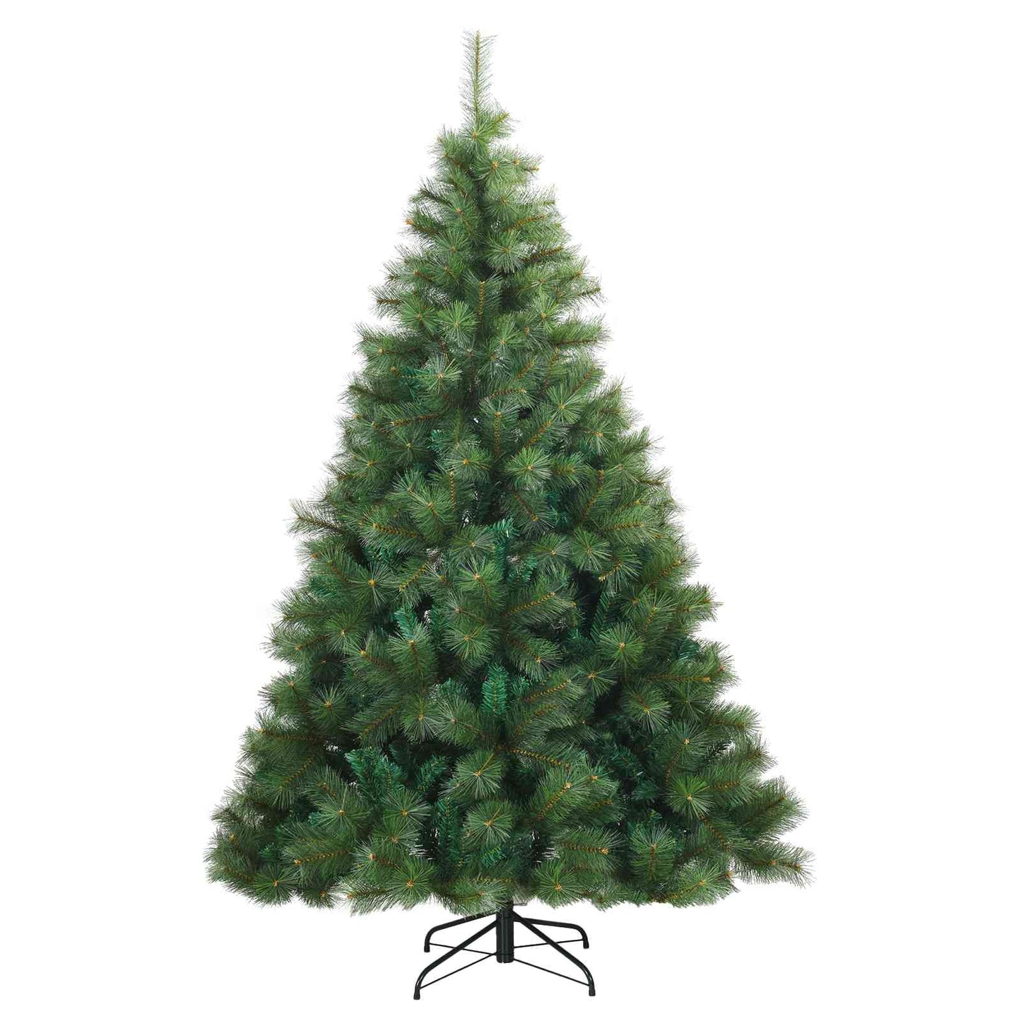 Mű karácsonyfa 300 LED-del állvánnyal Zöld 210 cm PE és PVC